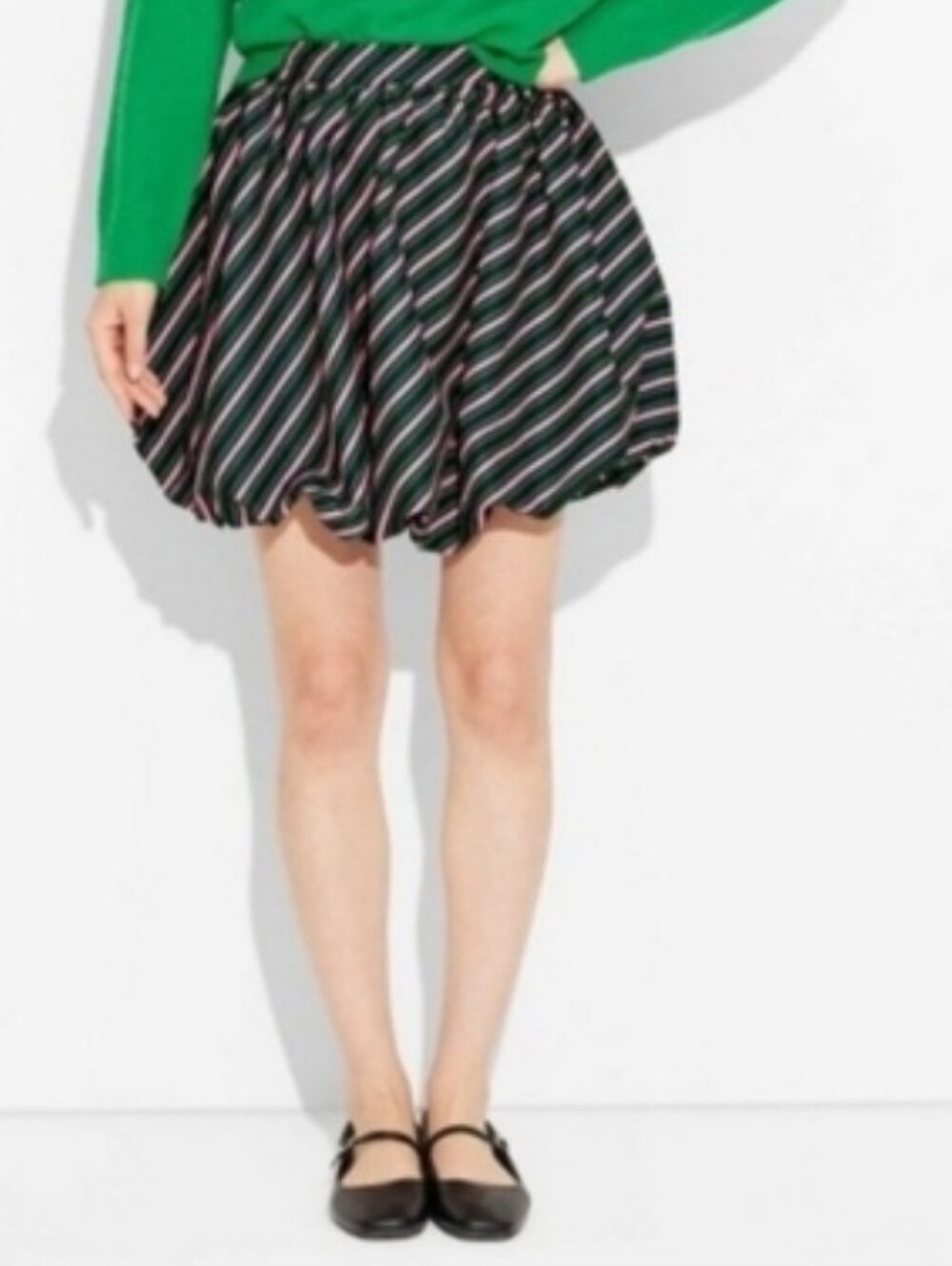 Womens Wicked Movie Striped Bubble Mini Skirt Paul Tazewell Pink - Size M